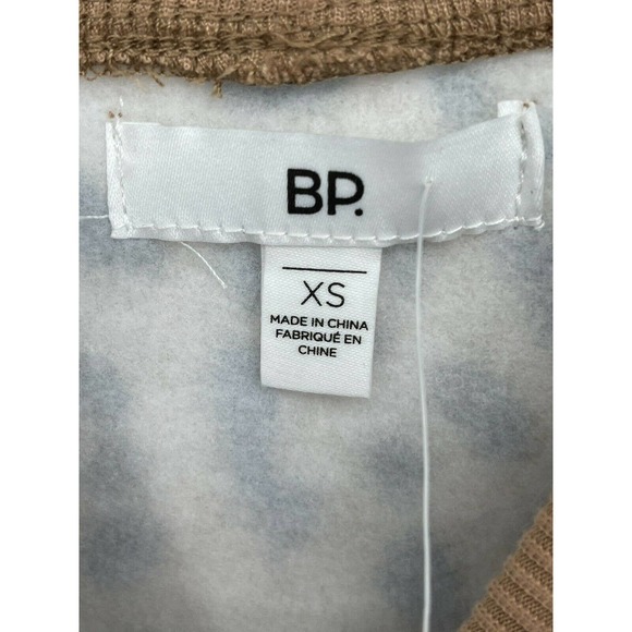 BP Mock Neck Graphic Sweatshirt In Tan Simple Leopard Print SZ-XSmall - Picture 9 of 10